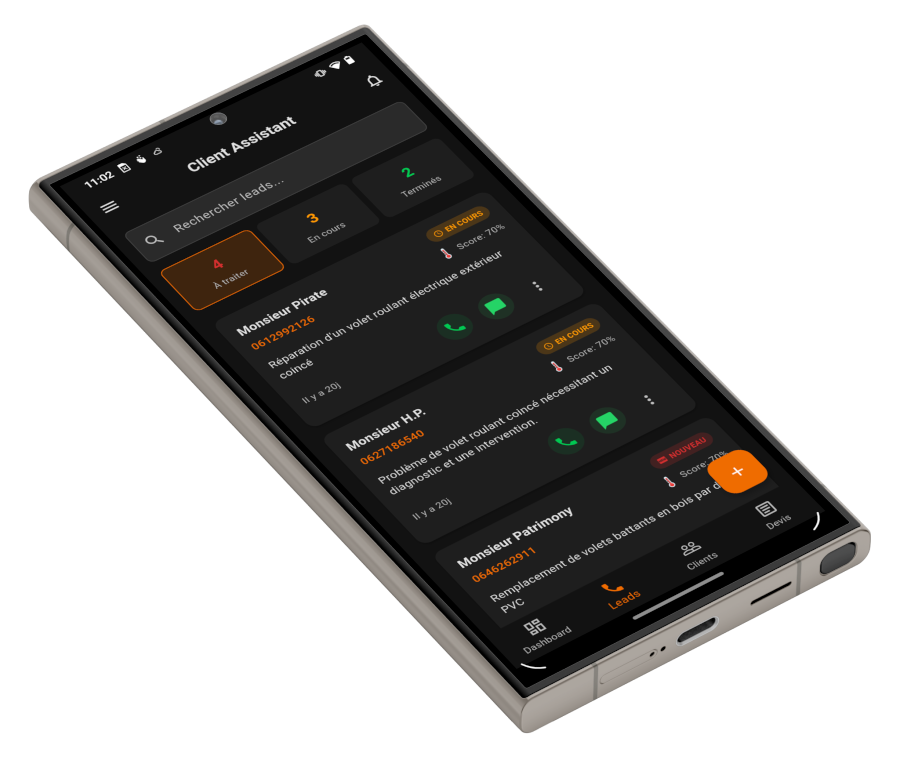 Gestion des leads et projets