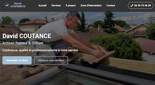 Site vitrine artisan peintre