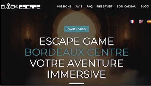 Site escape game avec mécanismes électroniques